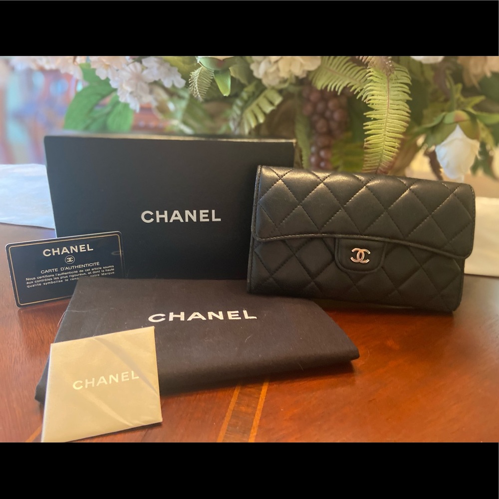 Chanel Quilted Trifold Wallet